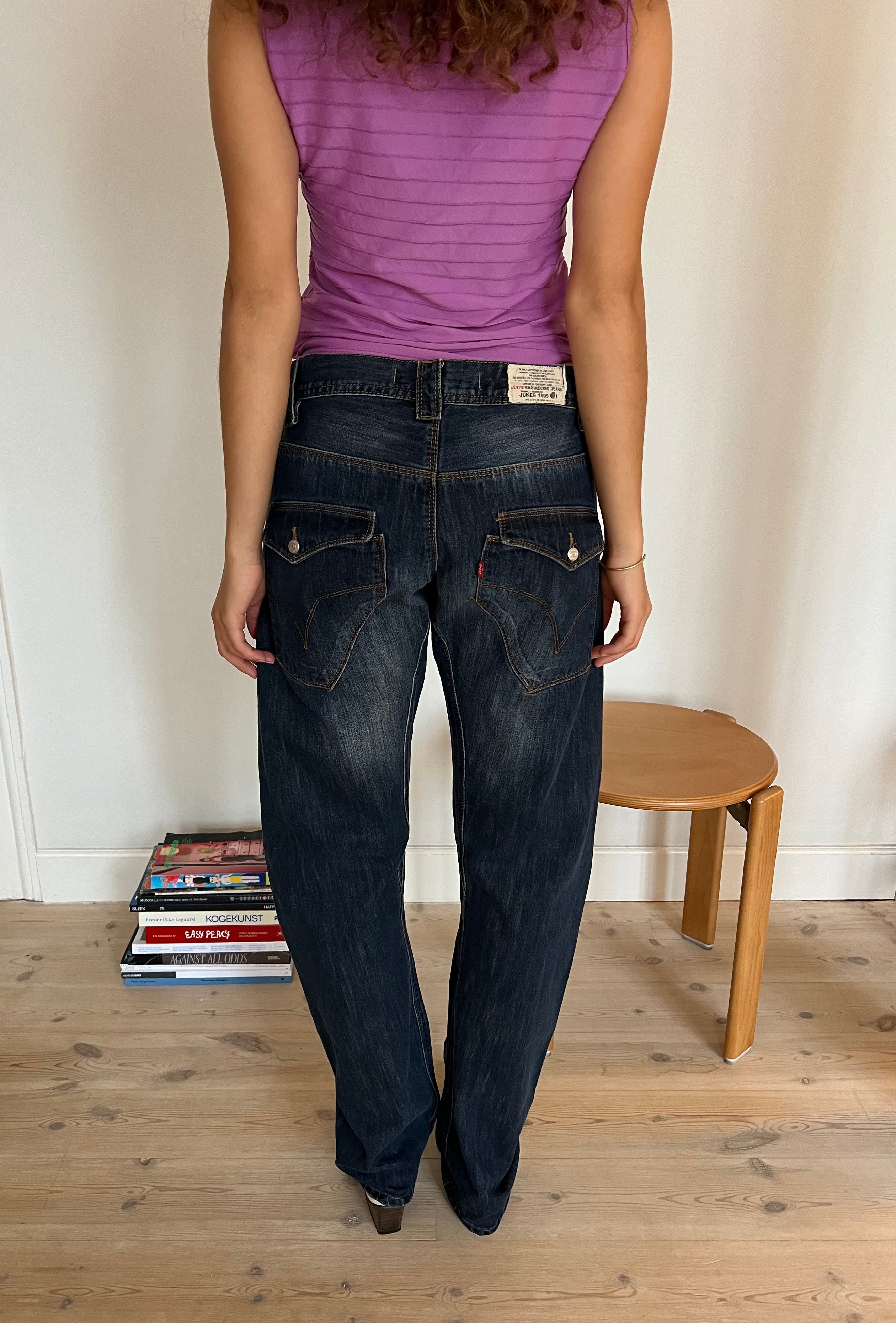 良品 Levis ENGINEERED JEANS 1999 W33 x L32 Vintage 1999 LEVIS Engineered Jeans STRAUSS & CO the Leg Twist