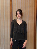 Prada Top + Cardigan Set