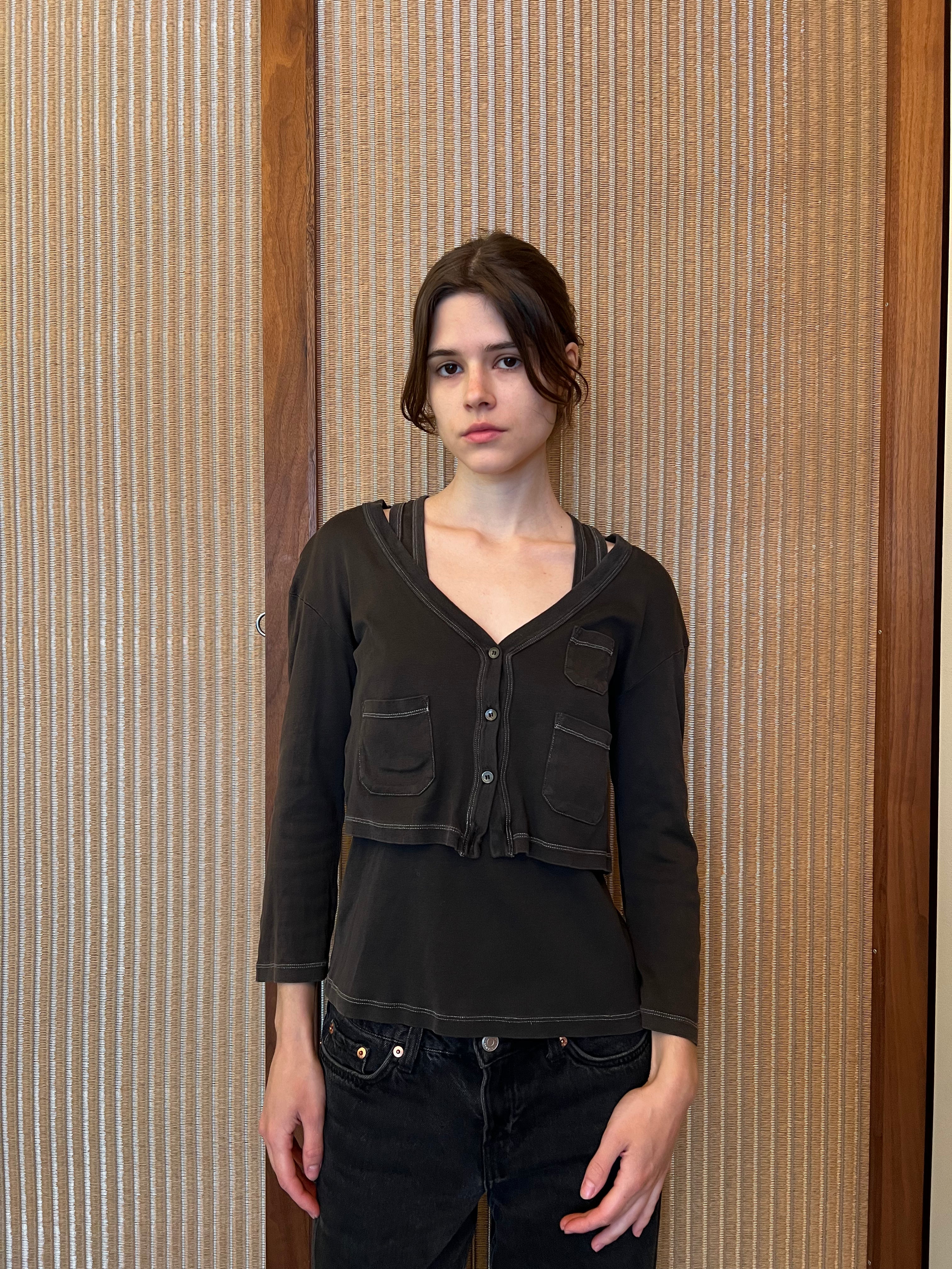 Prada Top + Cardigan Set