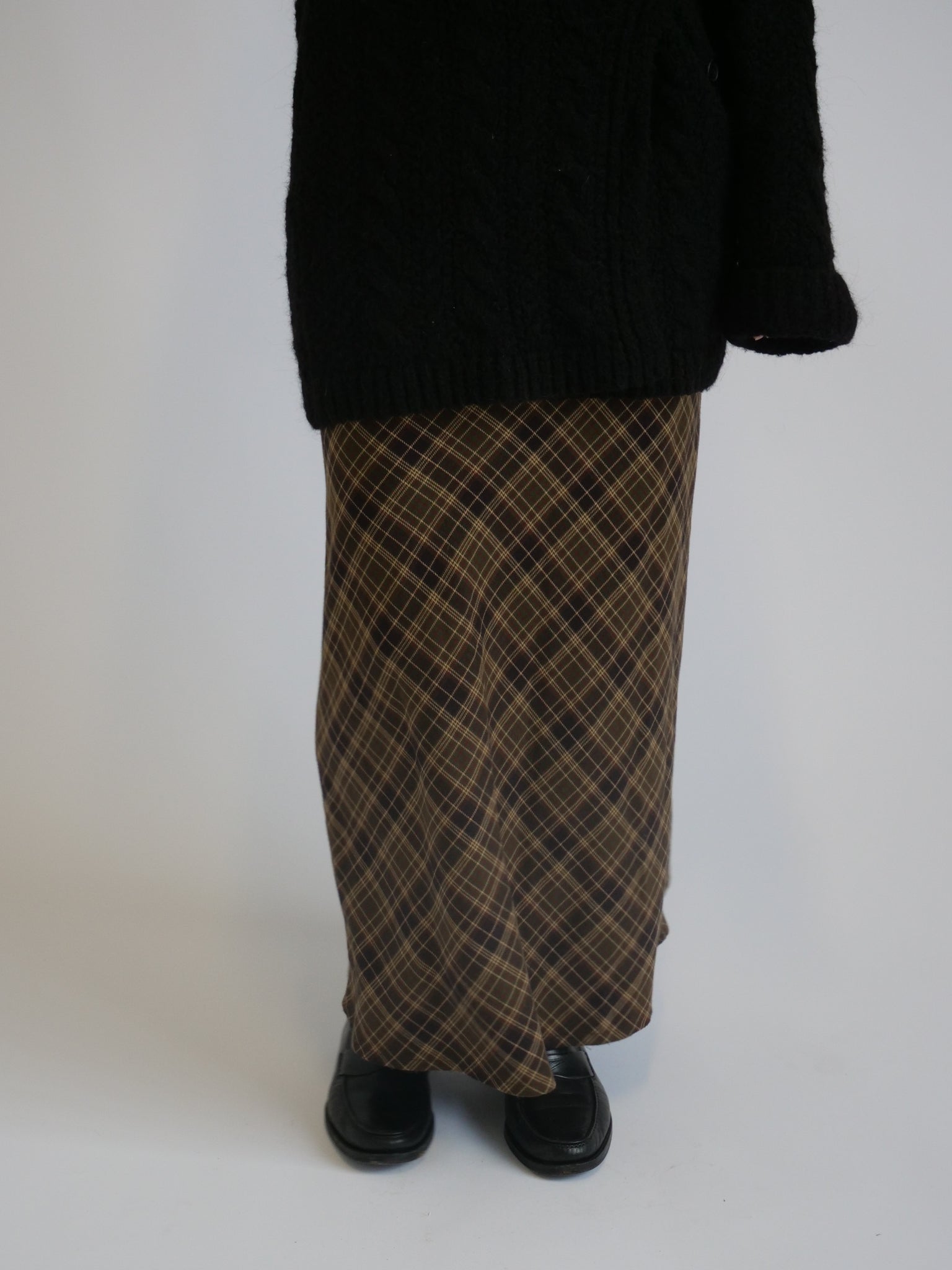 Wool Checkered Skirt