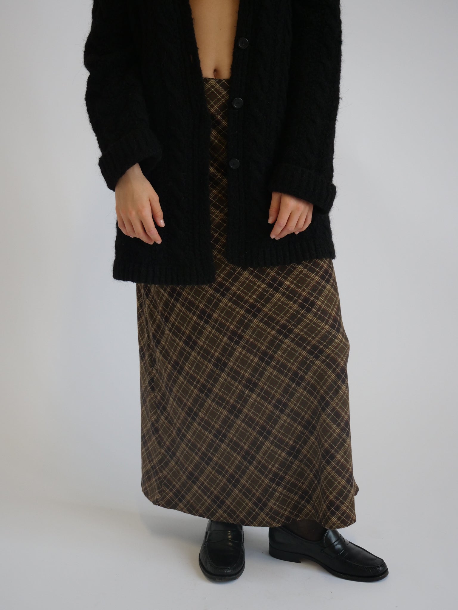 Wool Checkered Skirt