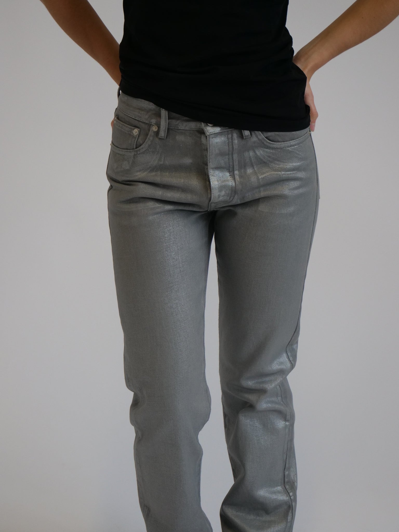 Jenerica Silver Coated Jeans