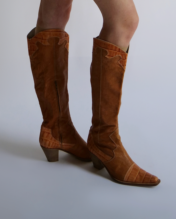 Vintage Leather Cowboy boots