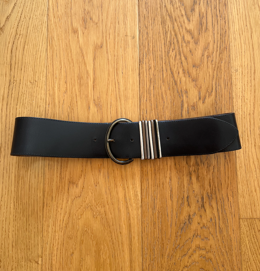 Brown leather belt