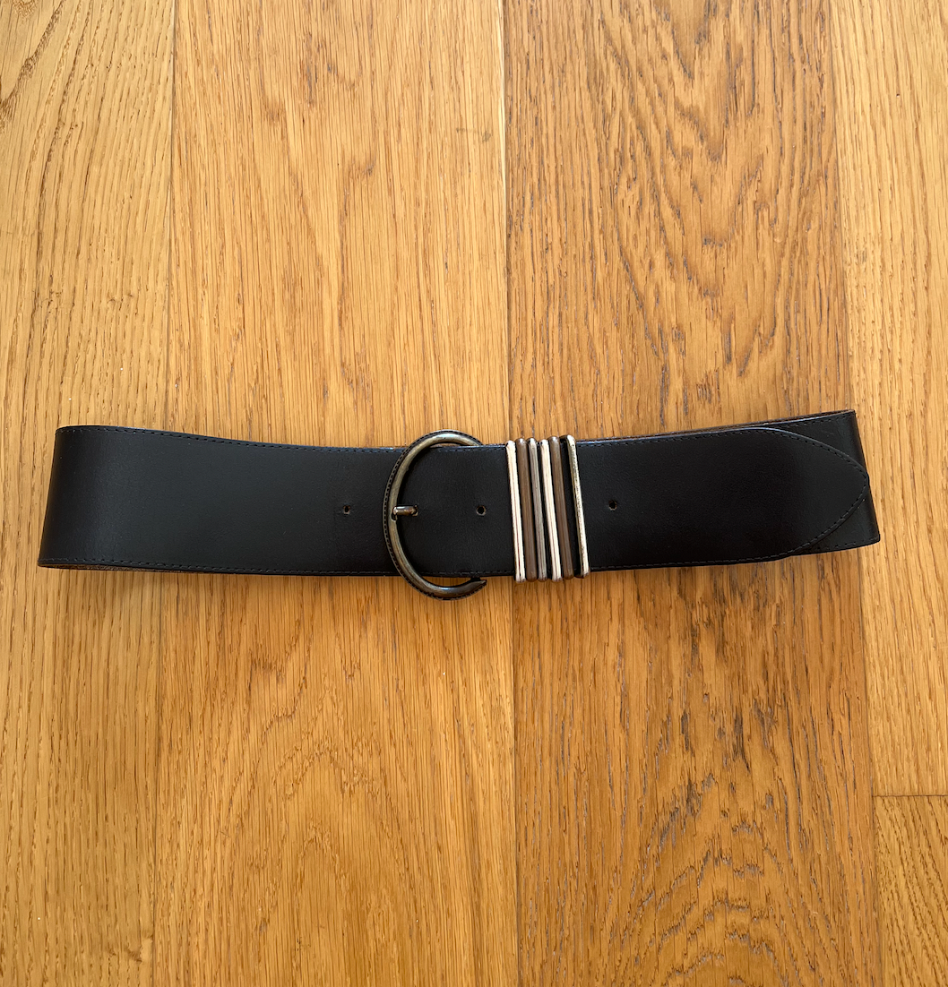 Brown leather belt